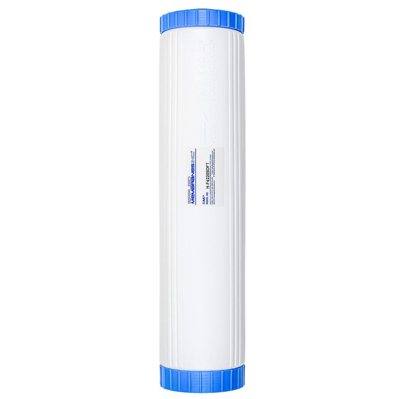 APPLIED MEMBRANES INC. Water Softening Filter Cartridge | 4.5" x 20" to fit 20" Housing | Ion Exchange Filter Softens Water | Great for Washing Machines and Appliances (4.5 x 20) - Image 1